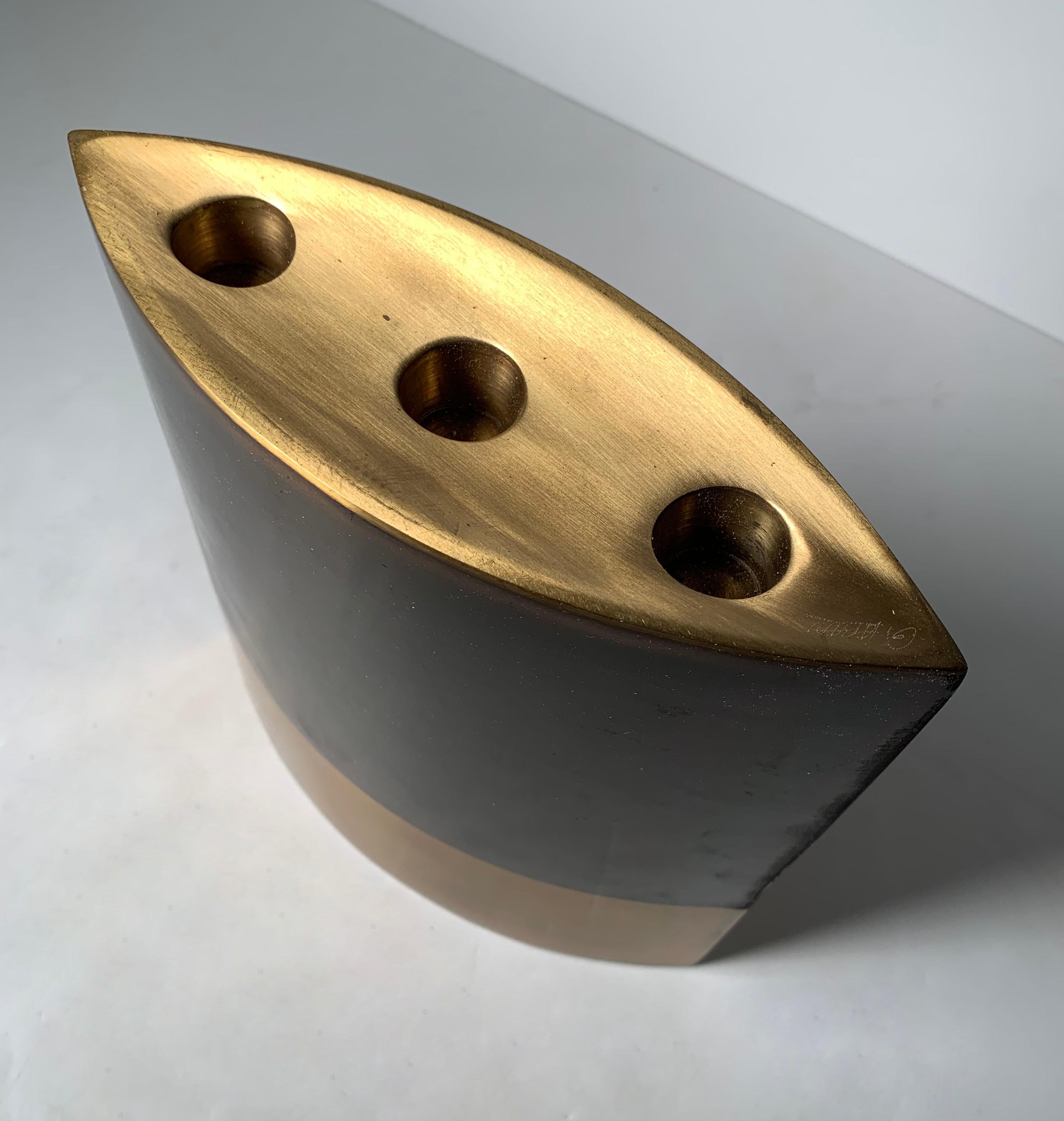American Modern Brass Candleholder / Vase by Michael Aram