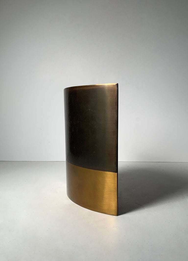 Modern Brass Candleholder / Vase by Michael Aram In Good Condition For Sale In Chicago, IL