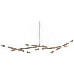 Lampadario moderno in ottone - Ciondolo su misura - Lampadario FUSE Stilk - Studio A