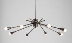 Modern Brass Chandelier, Made in Italy