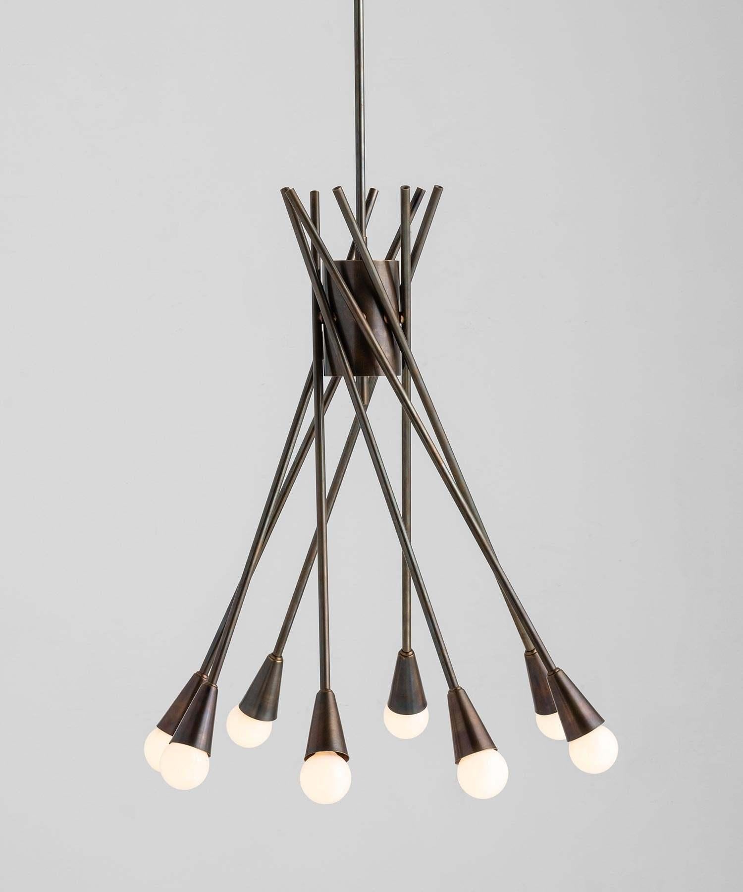 lampadario ottone moderno