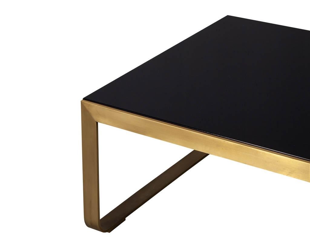 Modern Brass Cocktail Table by Baker Furniture In Excellent Condition In North York, ON
