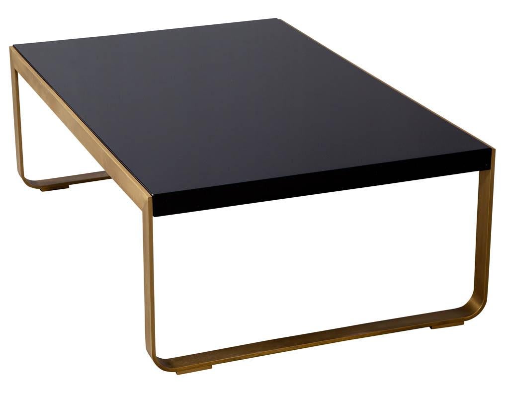 Contemporary Modern Brass Cocktail Table by Baker Furniture