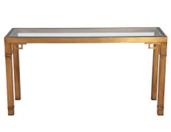 Modern Brass Console Table by Mastercraft 1970’s USA