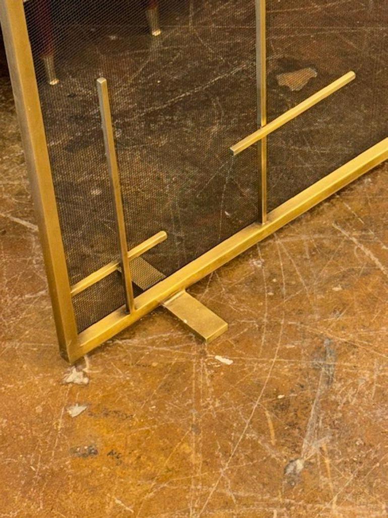 Pare-feu en laiton The Moderns am designs Bon état - En vente à Dallas, TX