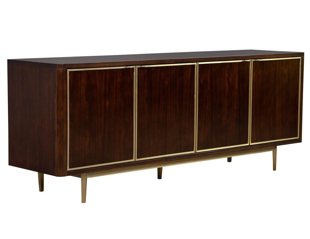 Modern Brass Detailed Sideboard Buffet Credenza 4