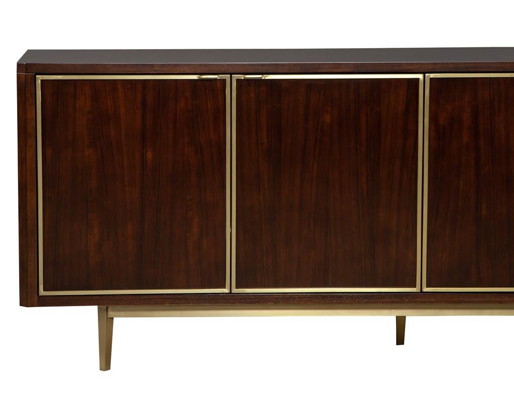 Modern Brass Detailed Sideboard Buffet Credenza 5