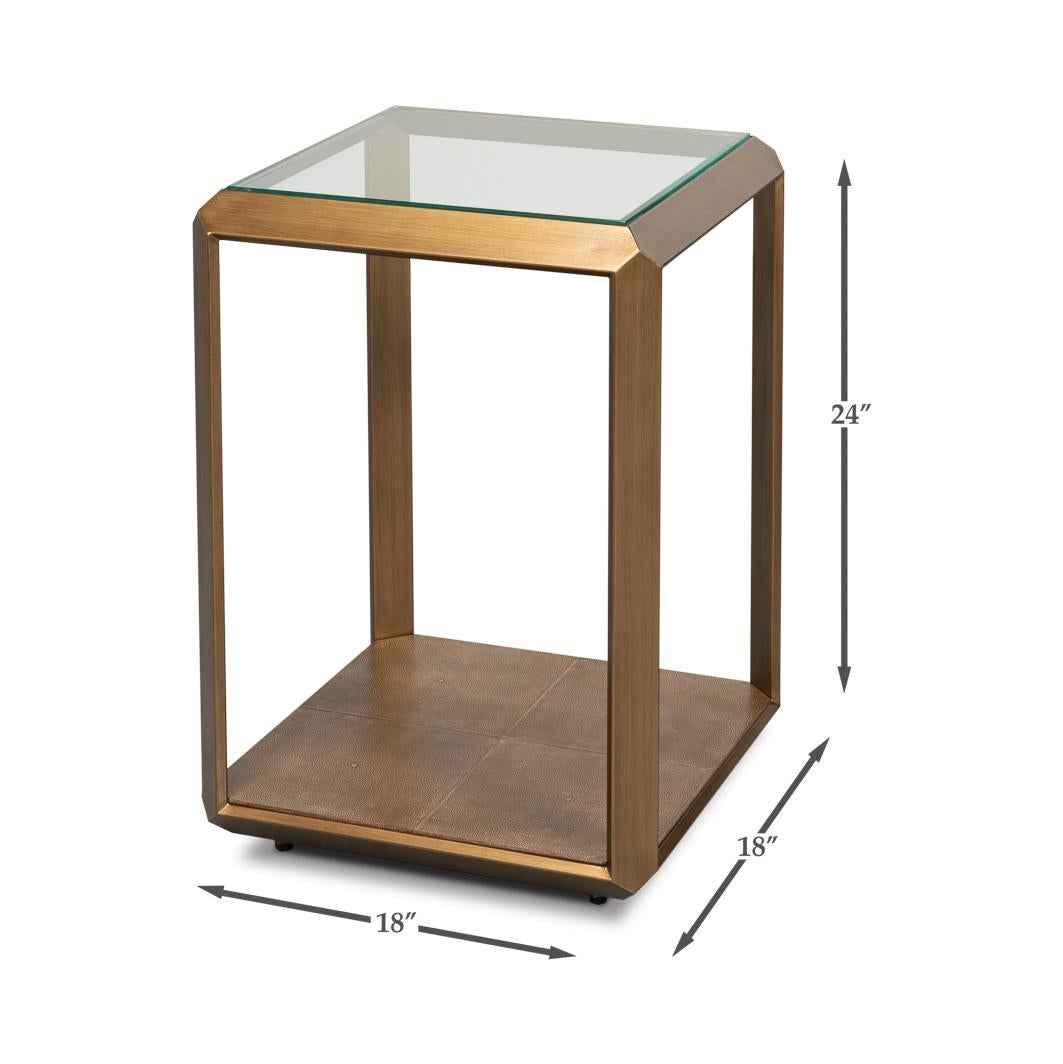 Table d'appoint moderne en laiton en vente 3