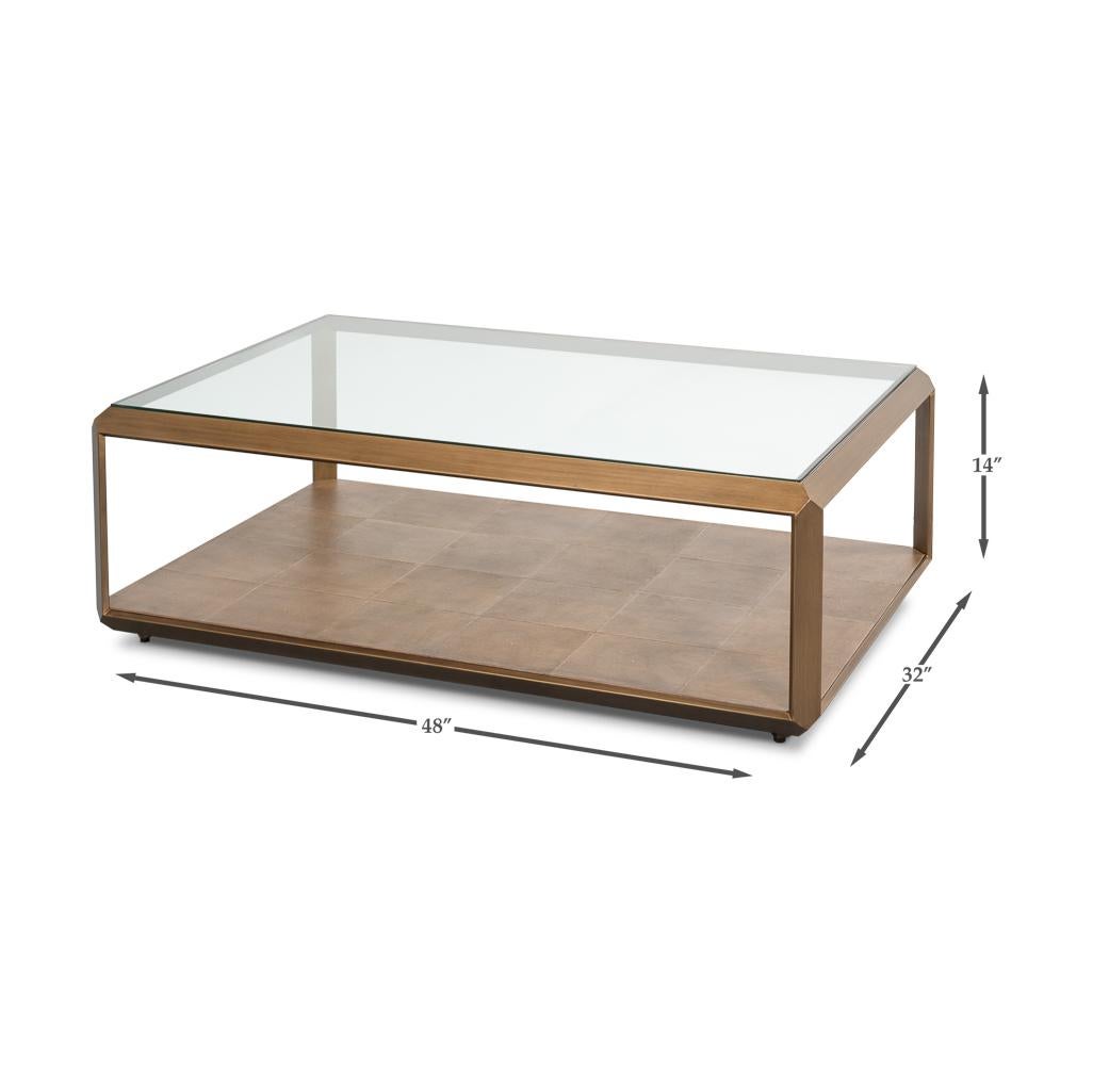 Table basse moderne en laiton en vente 4