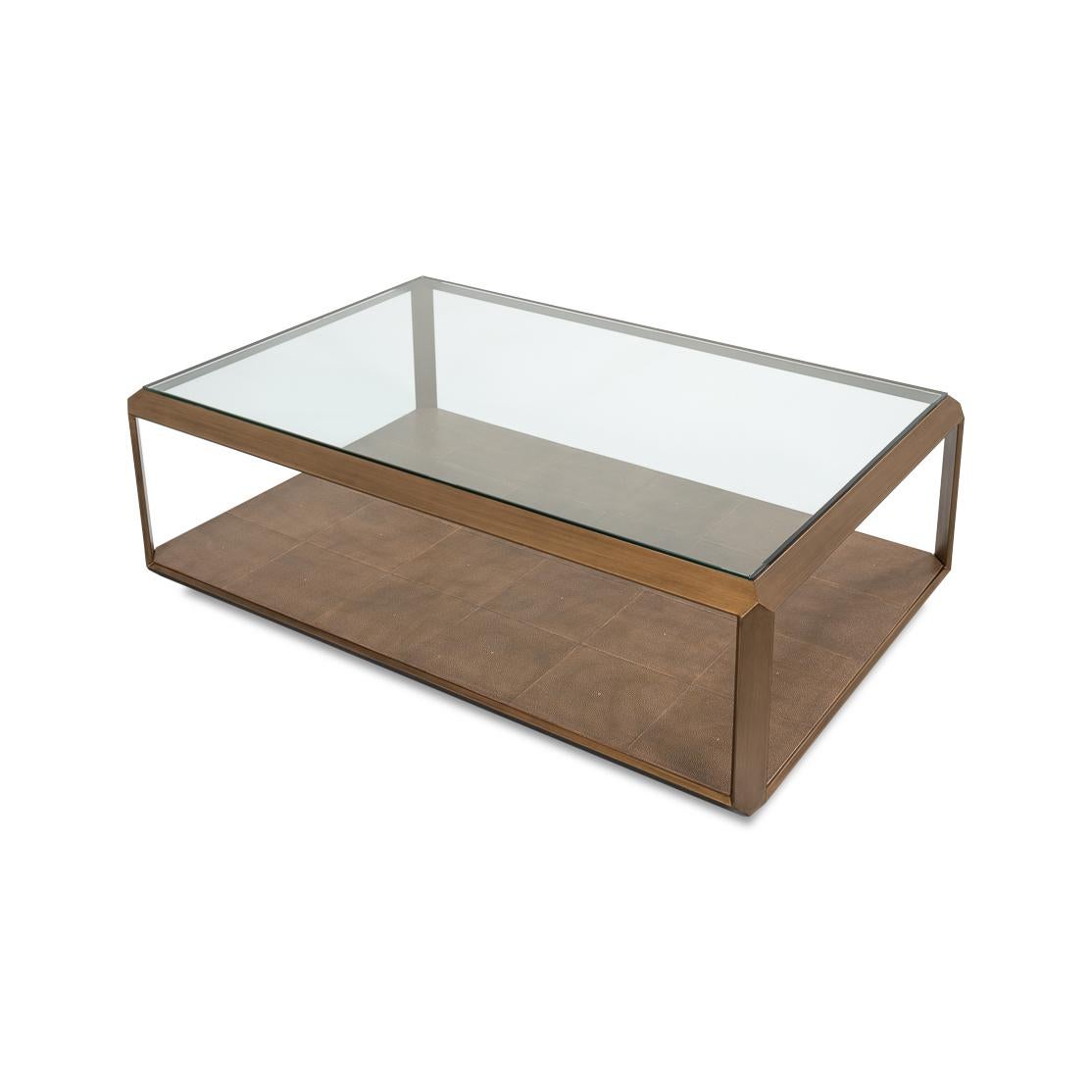 Asiatique Table basse moderne en laiton en vente