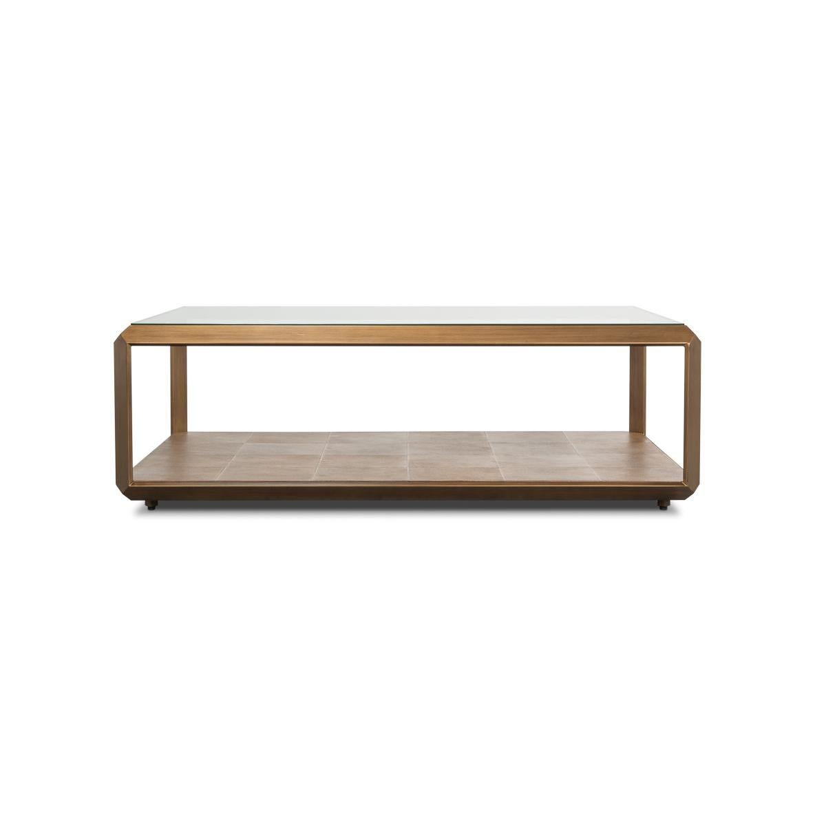 Métal Table basse moderne en laiton en vente