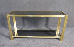 Modern Brass Finish Console Table