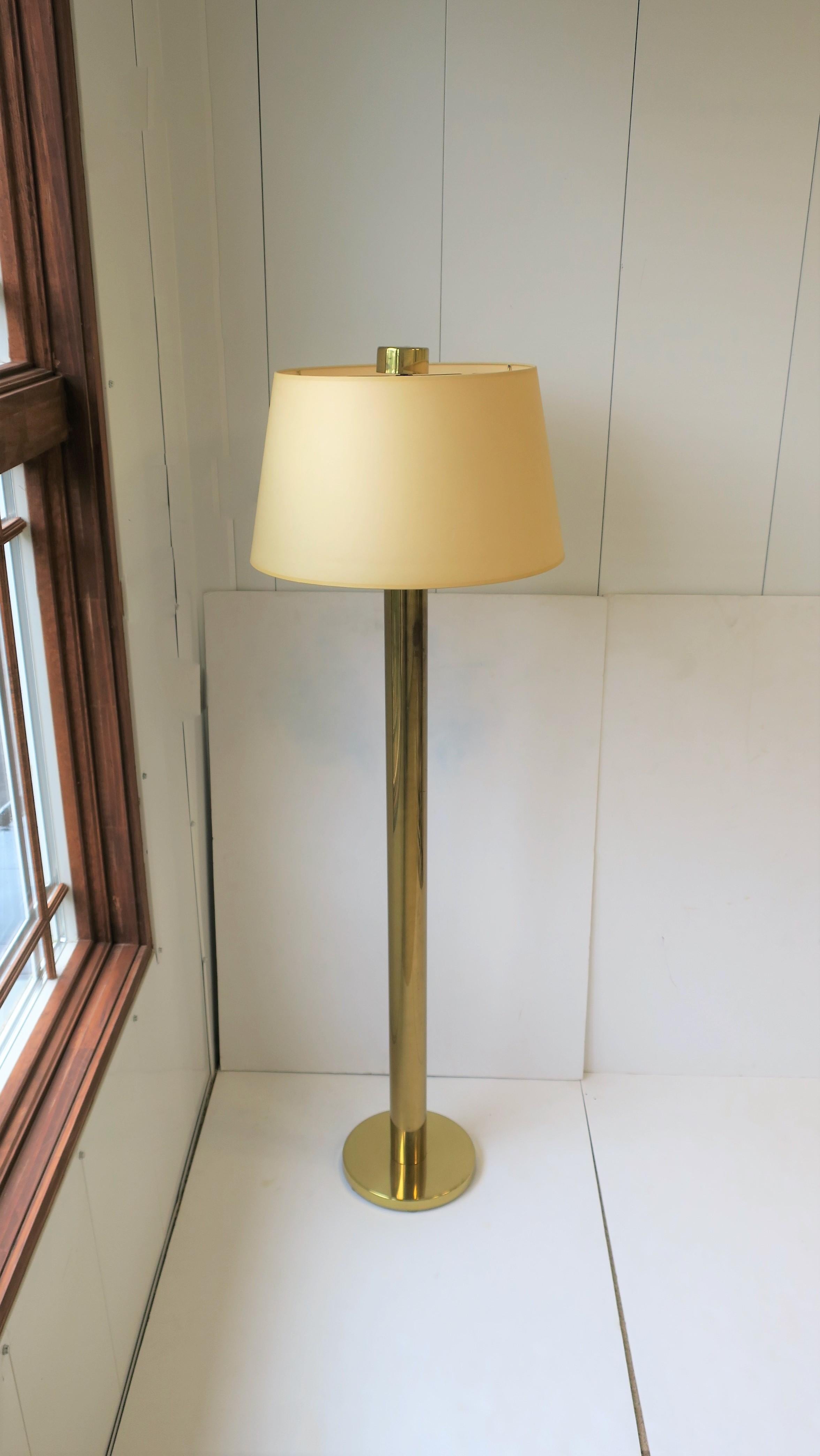 American Modern Brass Floor Lamp by Koch and Lowey