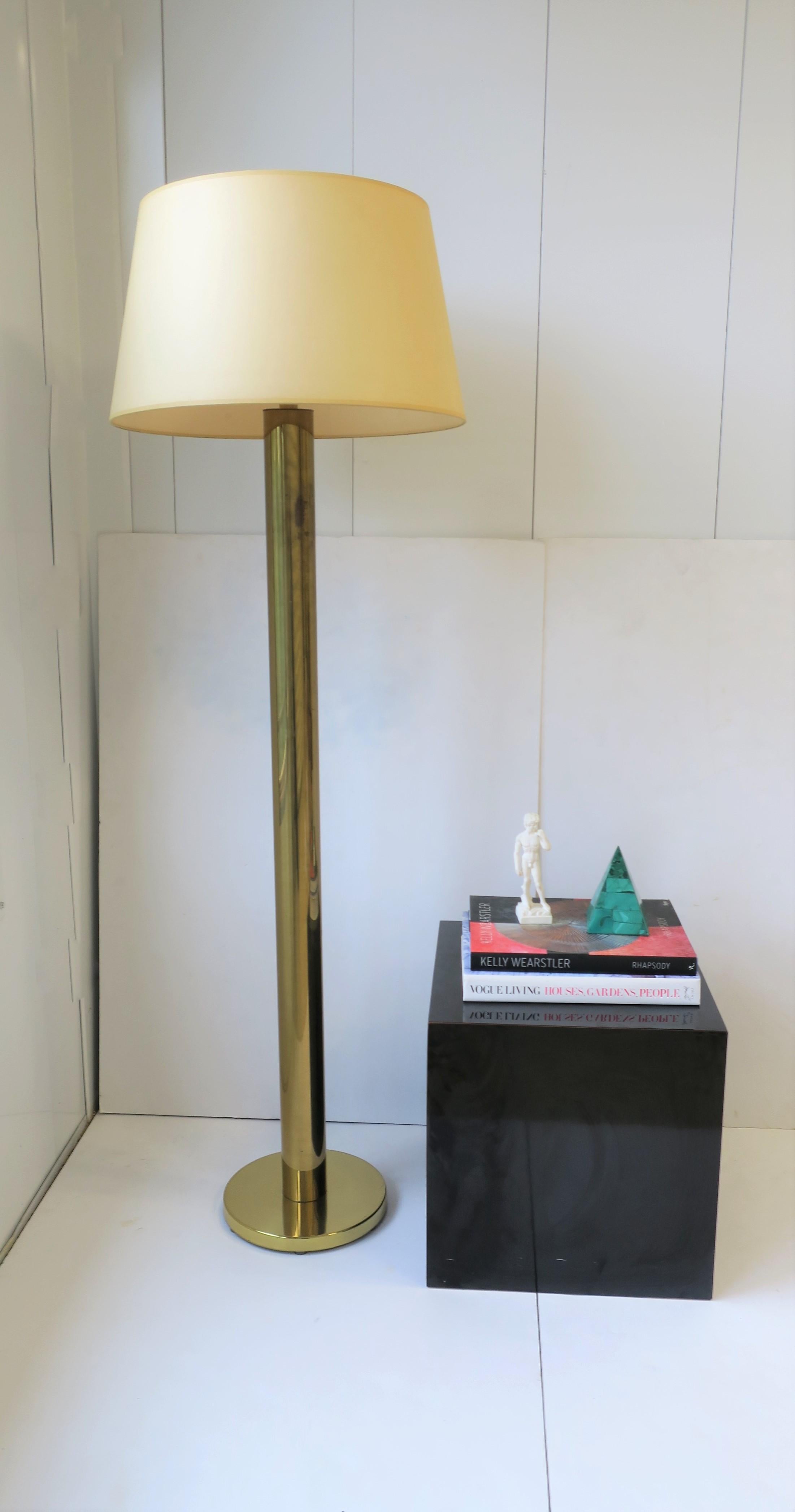 Modern Brass Floor Lamp by Koch and Lowey In Good Condition In New York, NY