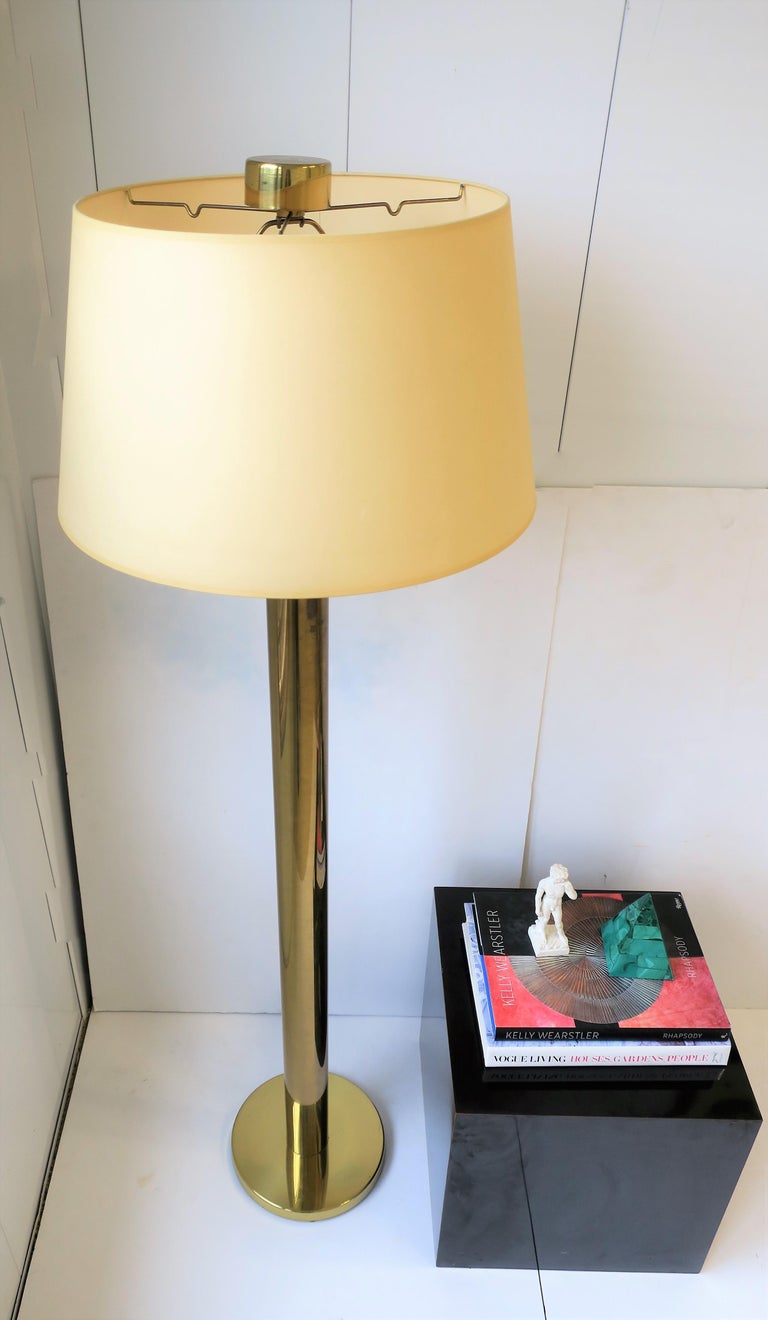 Modern Brass Floor Lamp by Koch and Lowey For Sale at 1stDibs