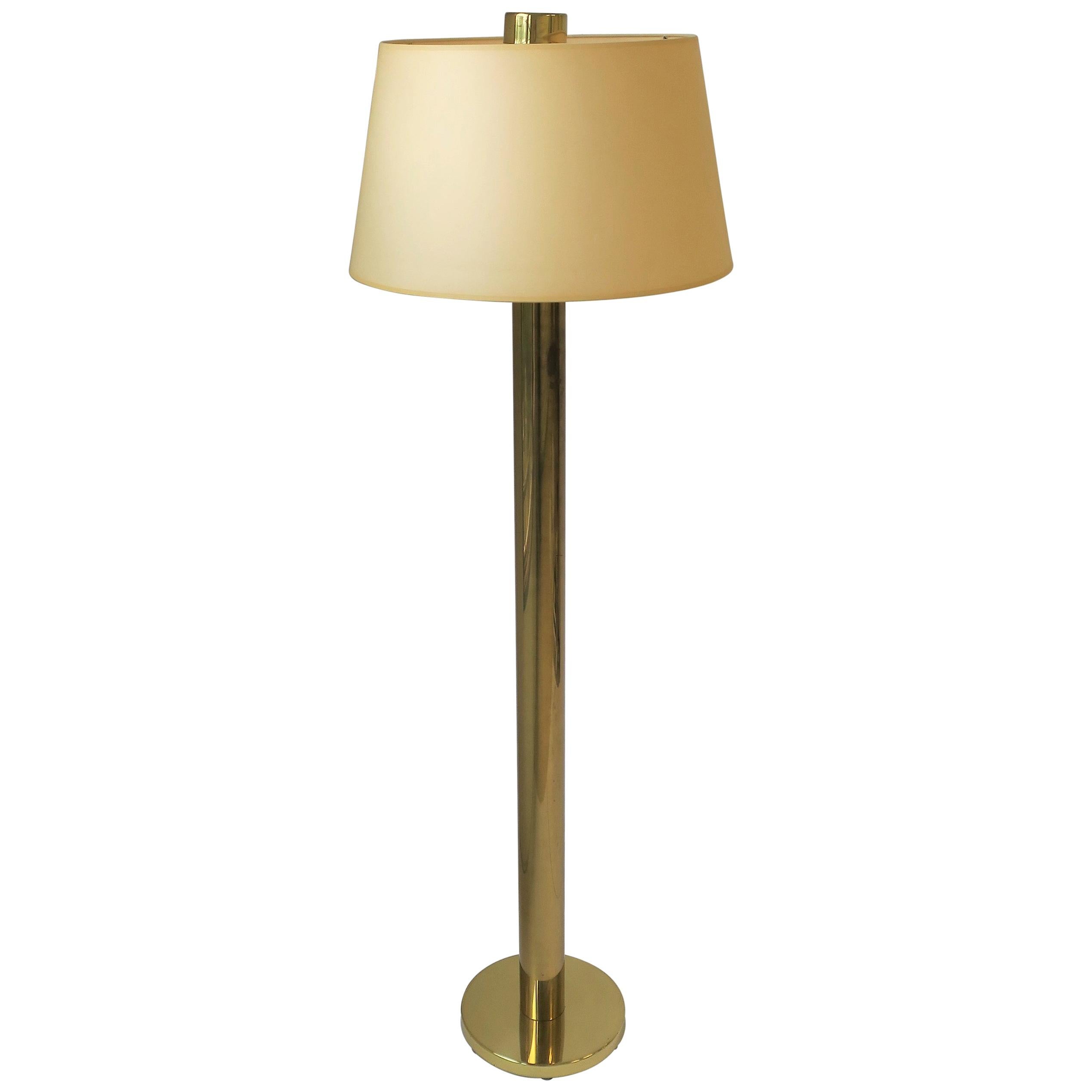 Modern Brass Floor Lamp by Koch and Lowey