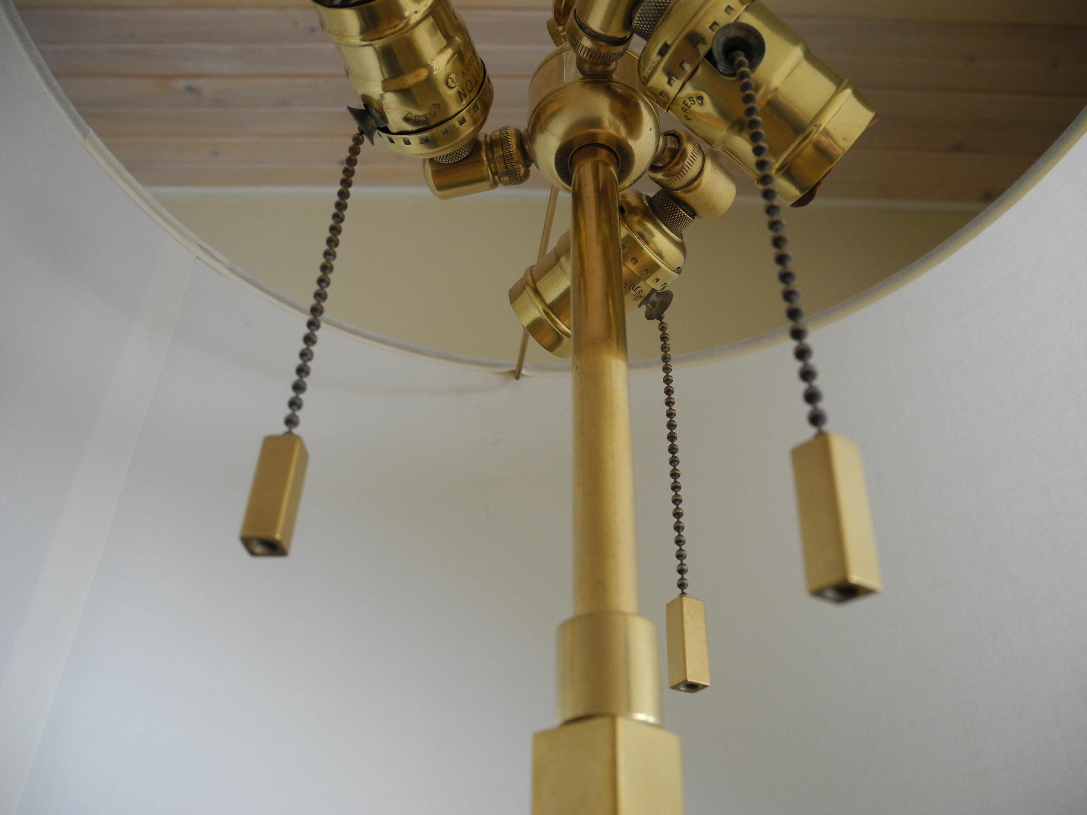 Modern Brass Floor Lamp by T.H. Robsjohn-Gibbings for Hansen  For Sale 5