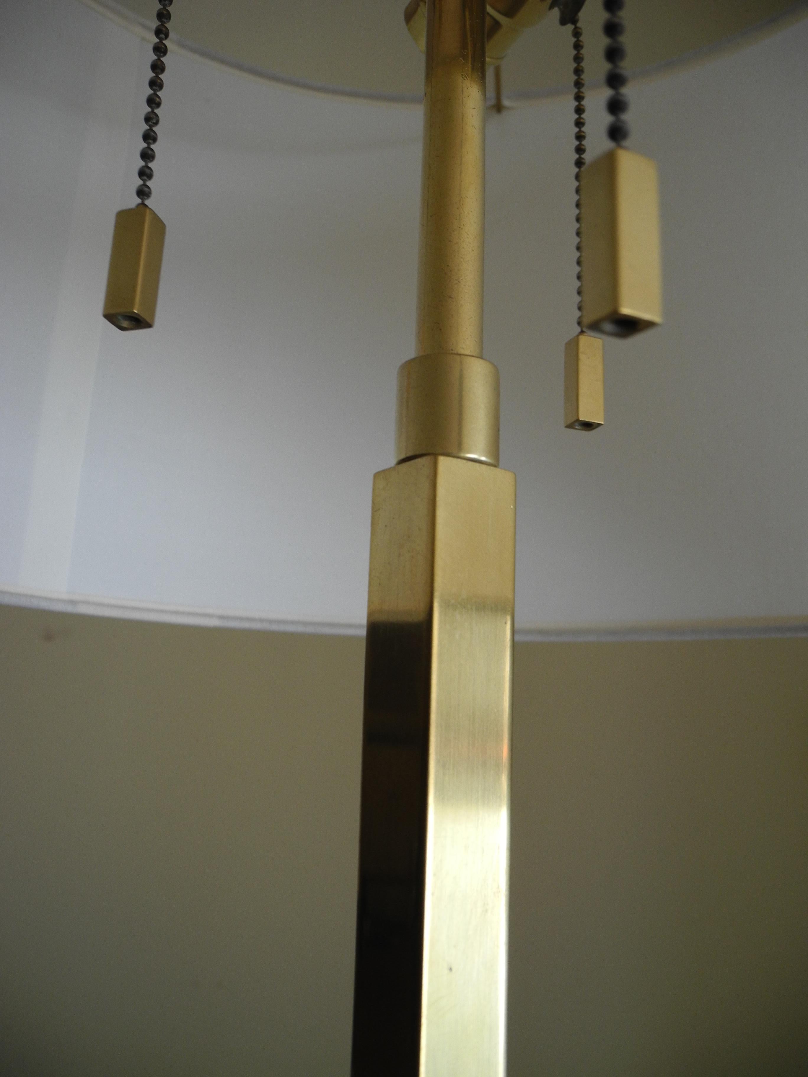 Modern Brass Floor Lamp by T.H. Robsjohn-Gibbings for Hansen  For Sale 6