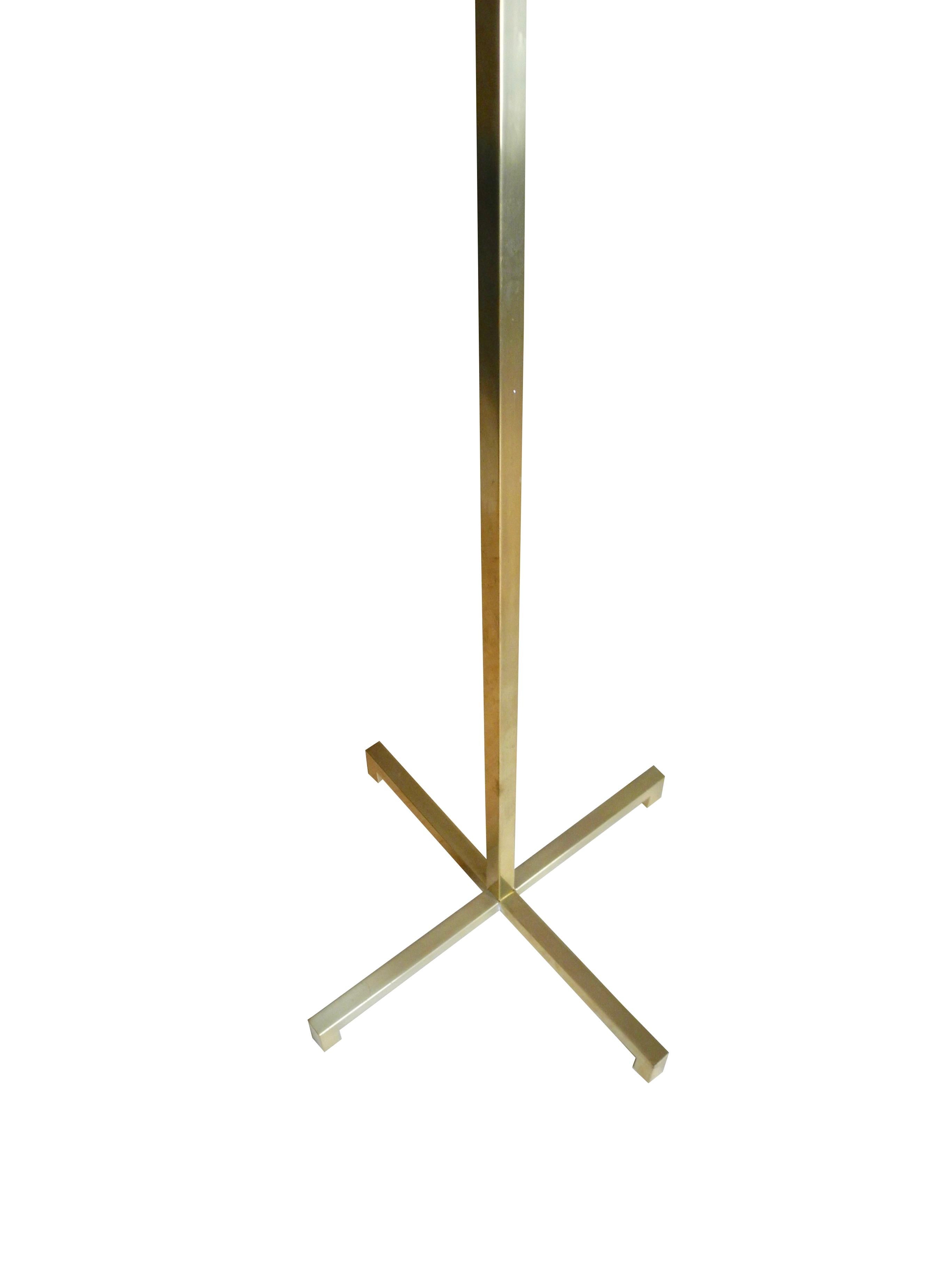 Modern Brass Floor Lamp by T.H. Robsjohn-Gibbings for Hansen  In Good Condition For Sale In Hudson, NY