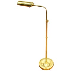 Modern Brass Floor Lamp or Reading Lamp