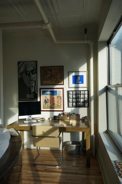 Modern Brass Parsons Table by Edelman New York