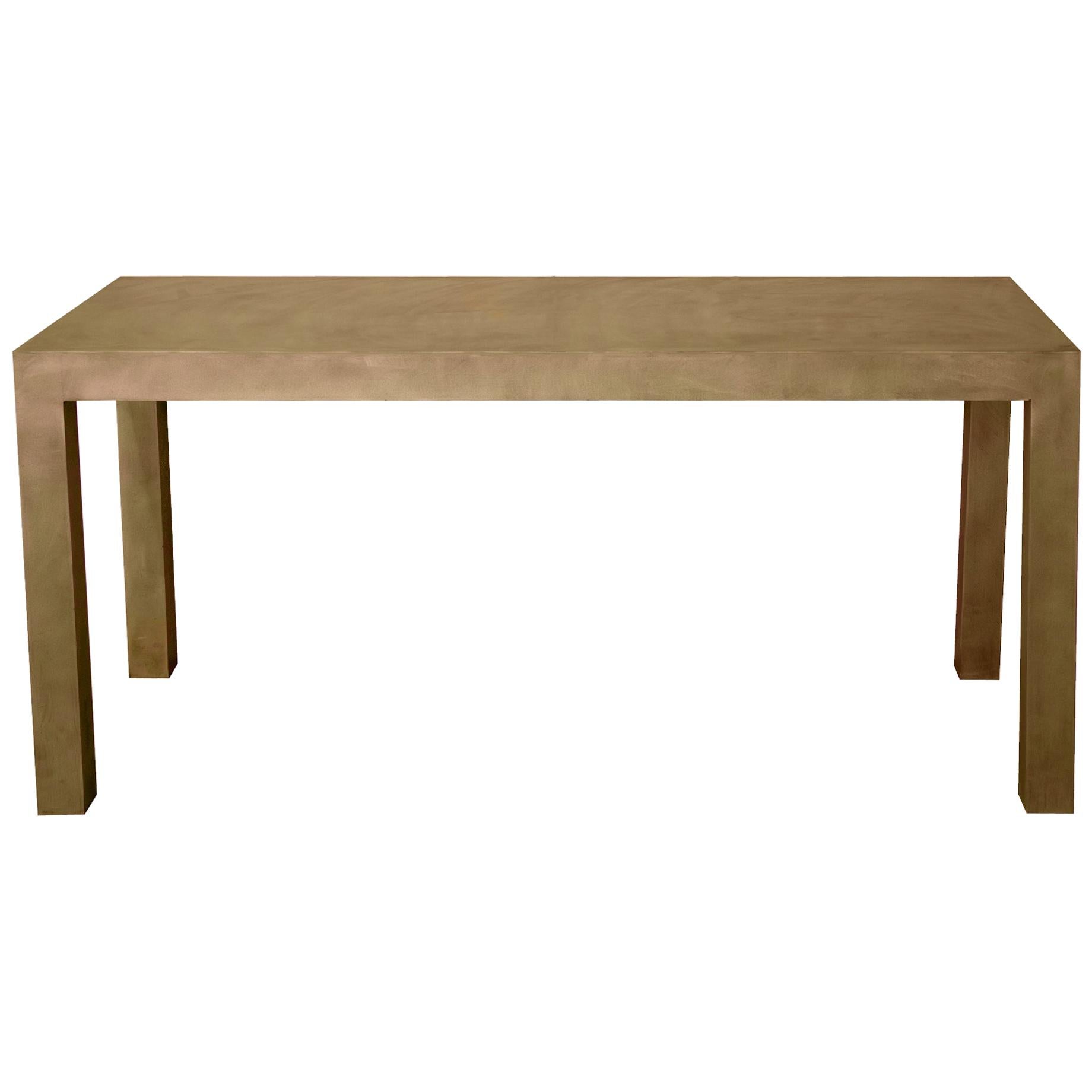 Modern Brass Parsons Table by Edelman New York For Sale