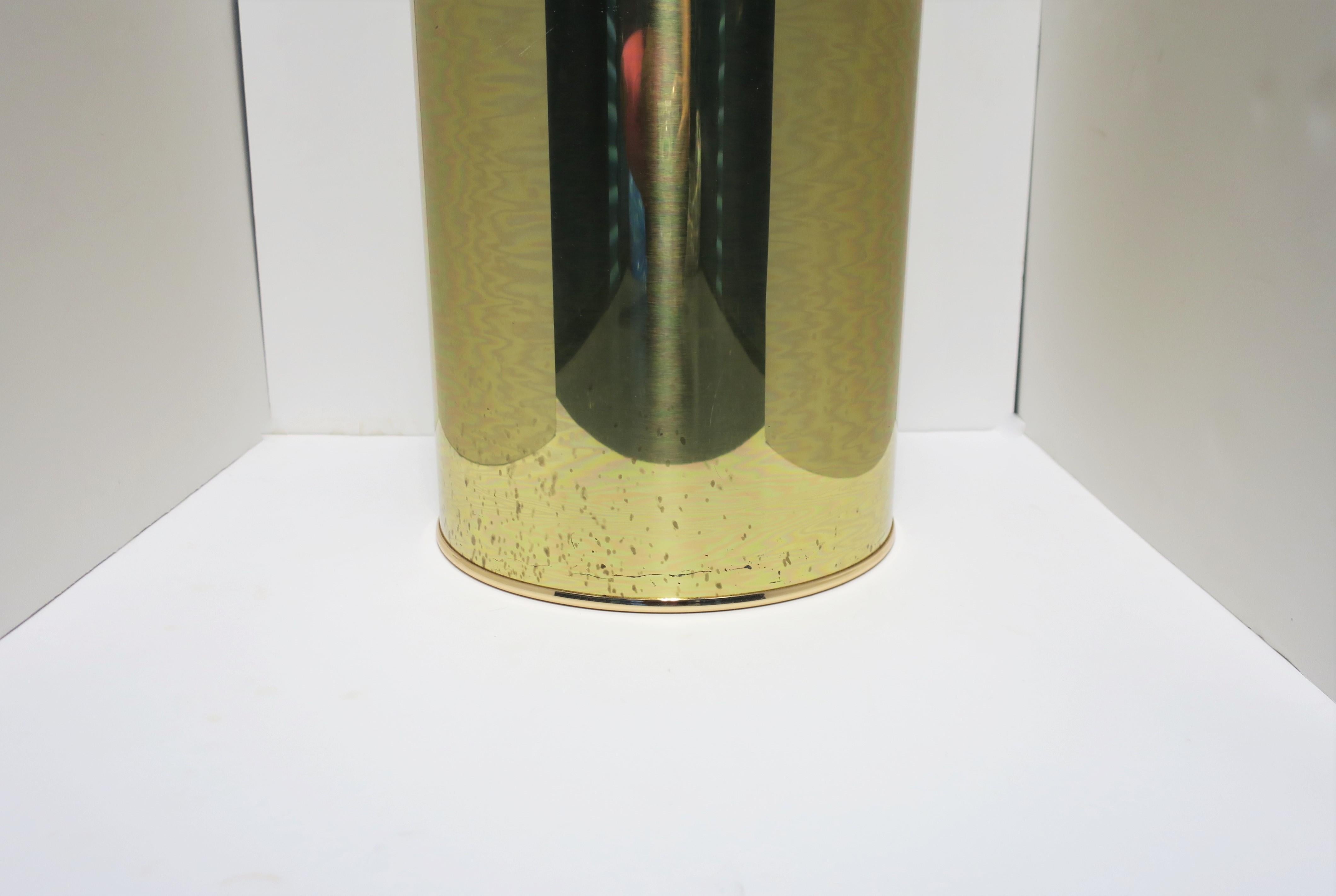 Modern Brass Pedestal Column Pillar Stand Signed by Designers C. Jere For Sale 6
