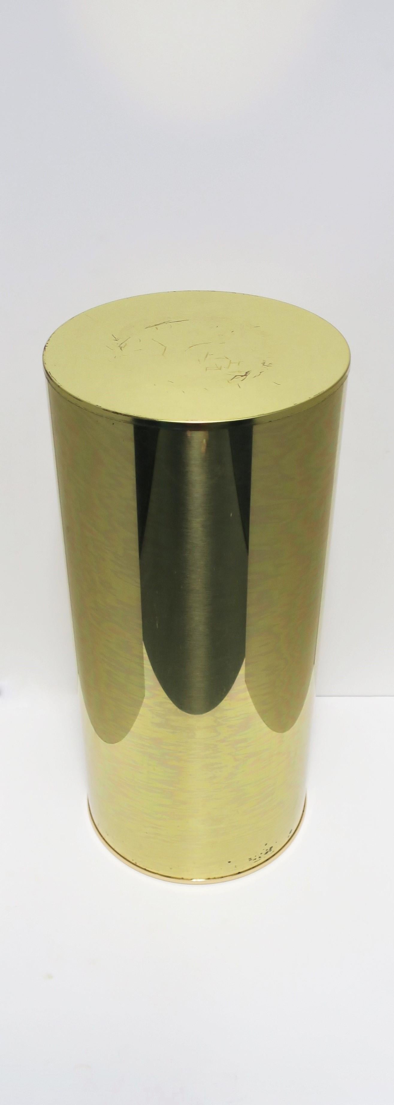 Modern Brass Pedestal Column Pillar Stand Signed by Designers C. Jere For Sale 3