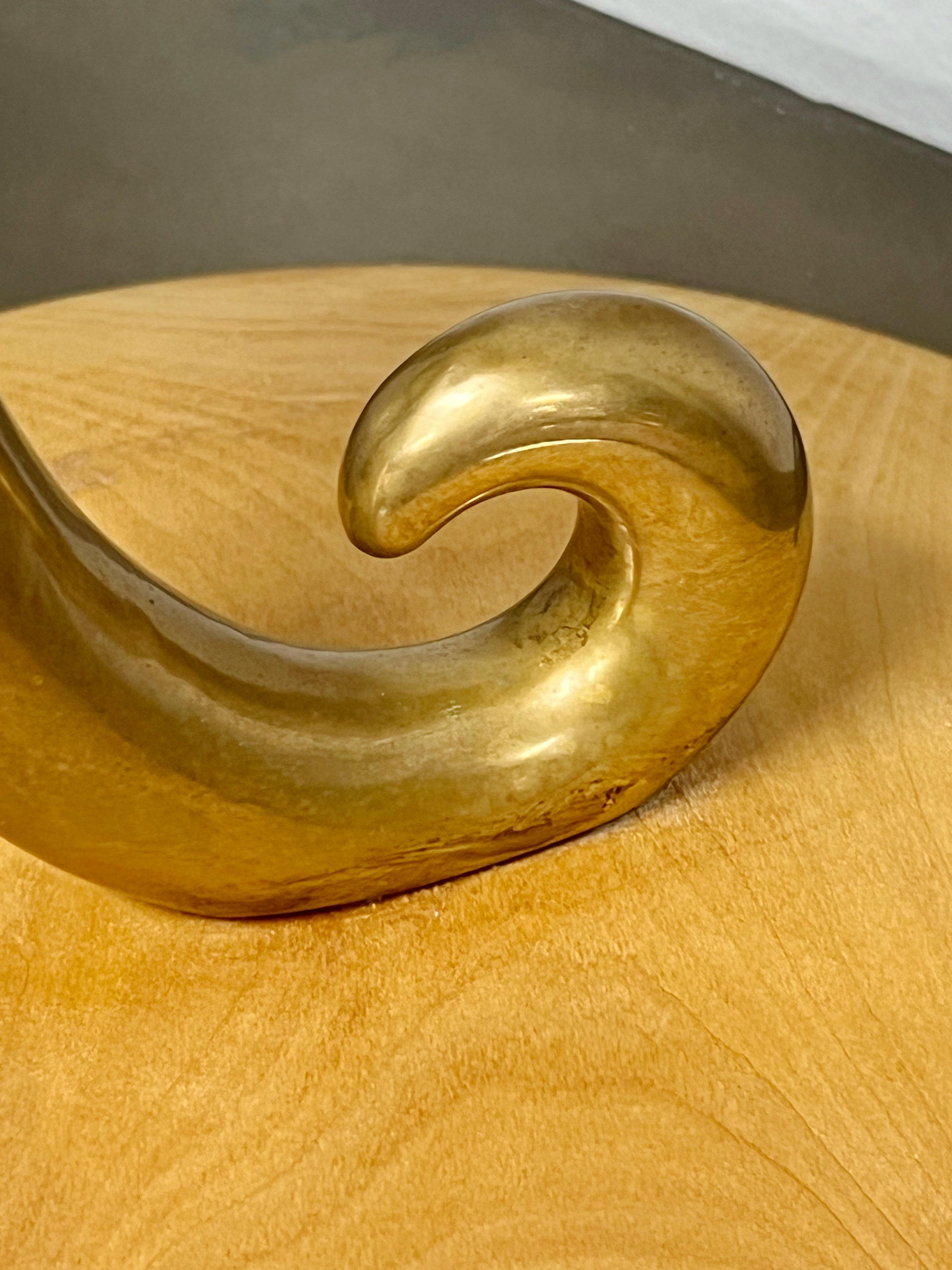 Modern Brass Scroll Pair of Table Lamps Germany For Sale 1