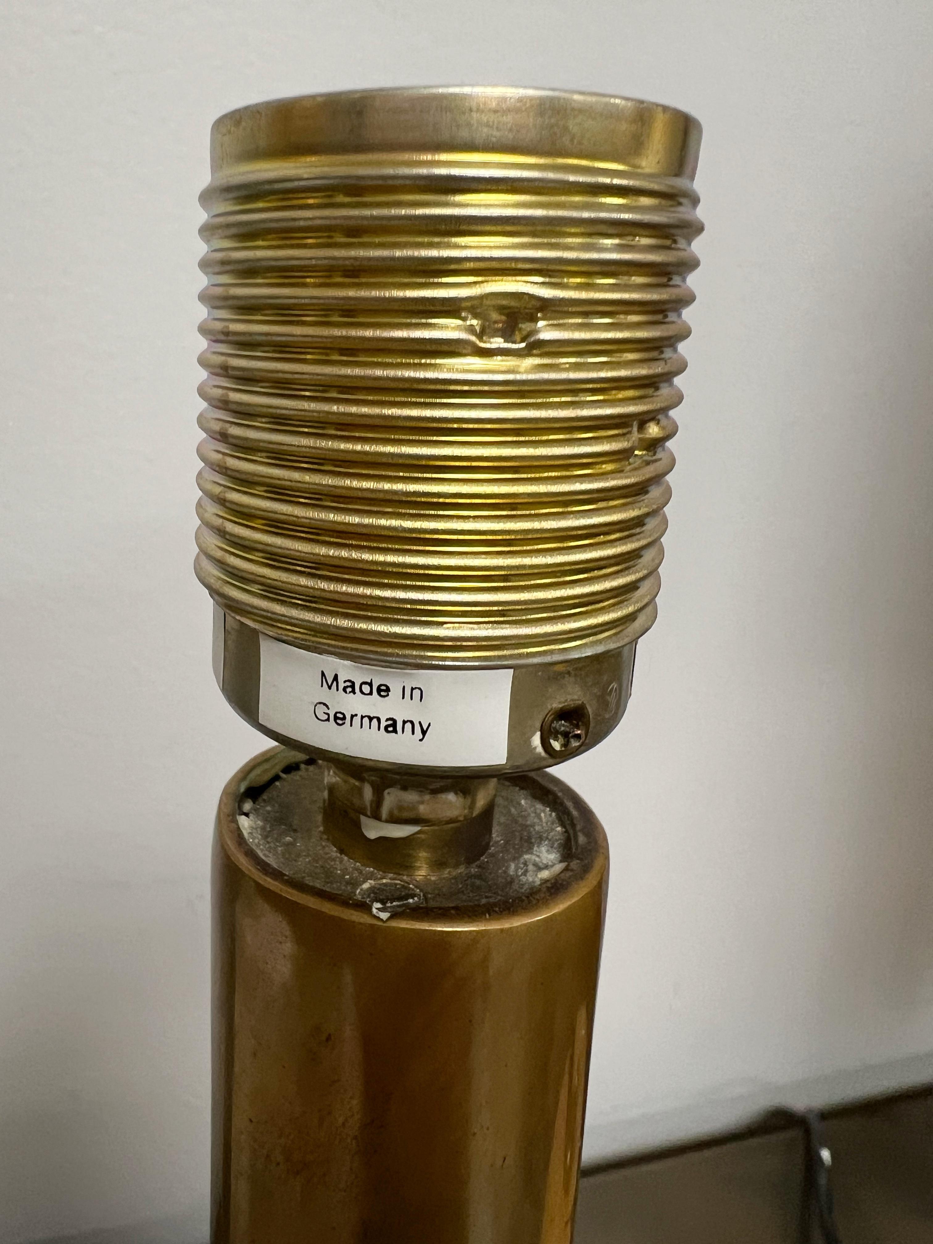 Modern Brass Scroll Pair of Table Lamps Germany For Sale 2