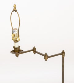 Modern Brass Swing-Arm Floor Lamp