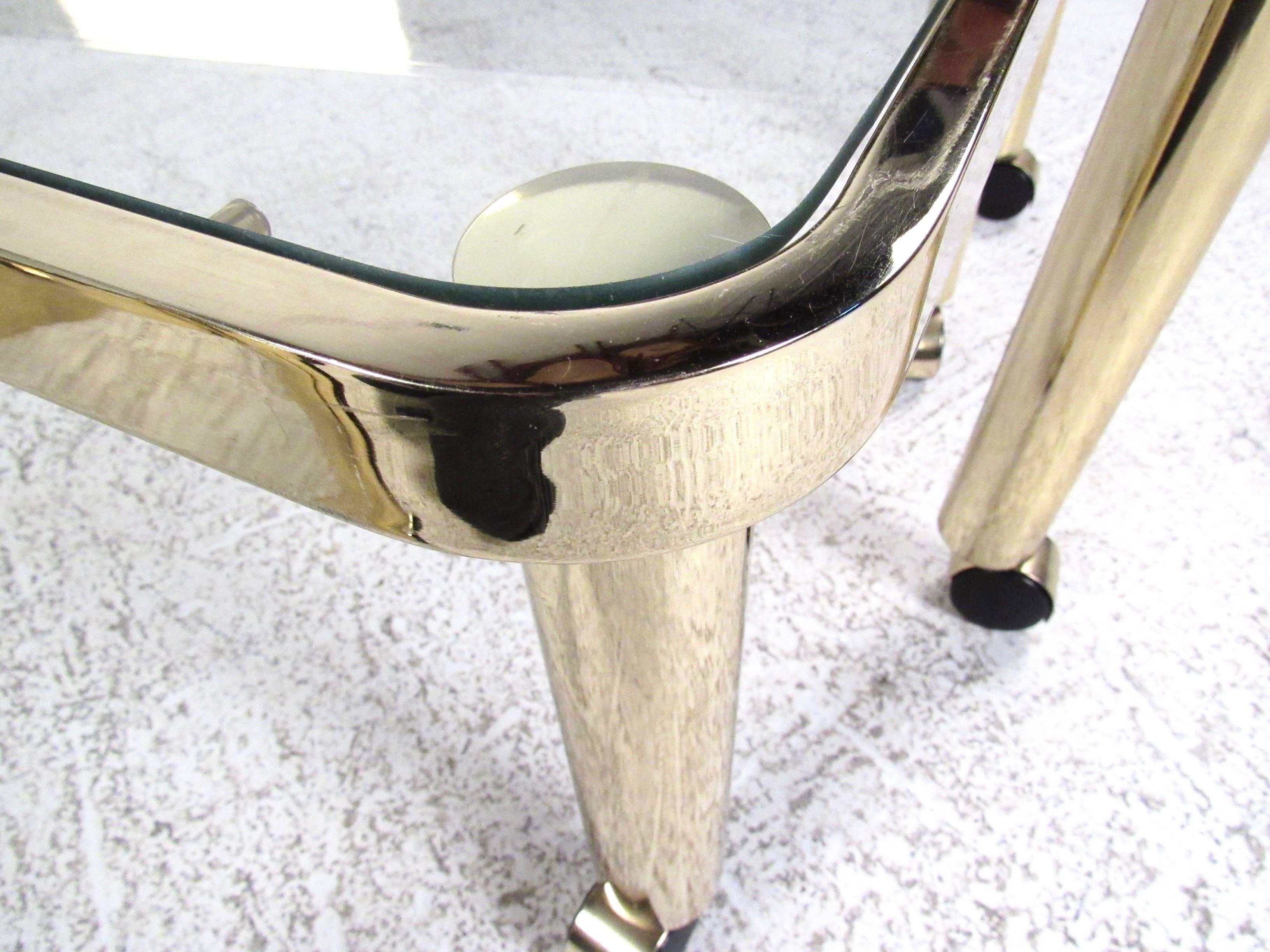 Modern Brass Three-Tier Coffee Table by DIA 7