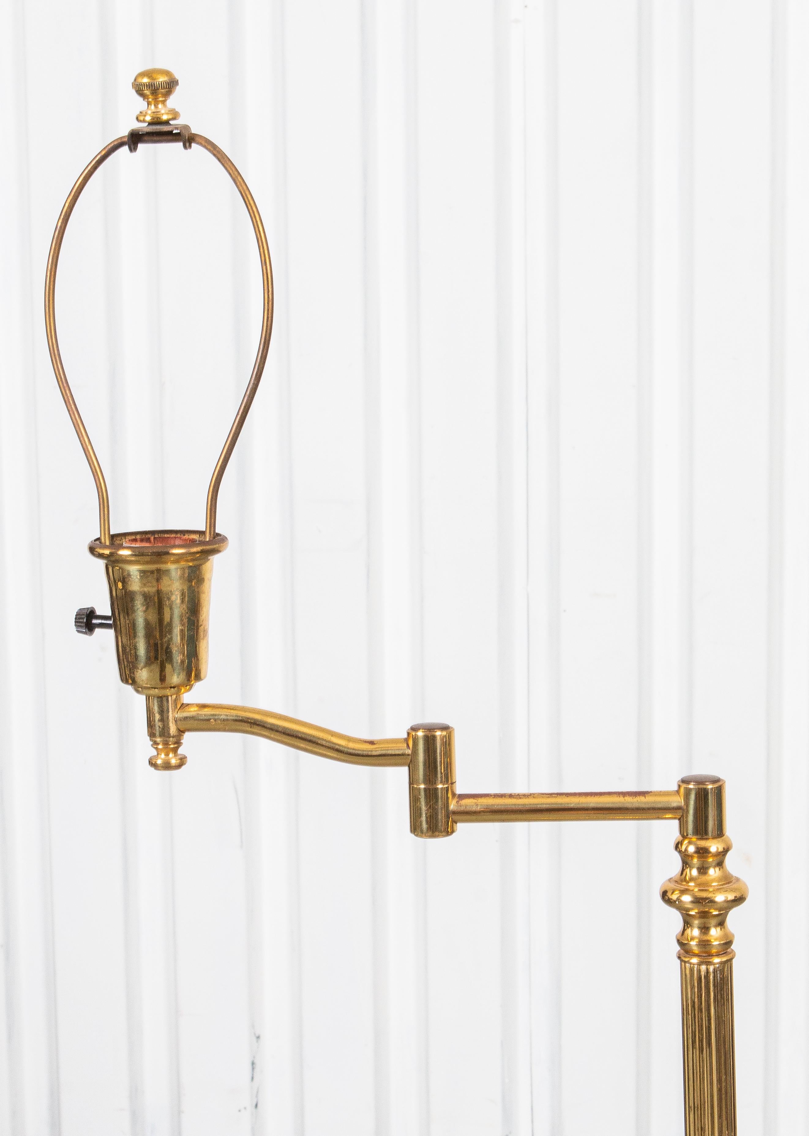 Modern Brass Torchiere In Good Condition In New York, NY