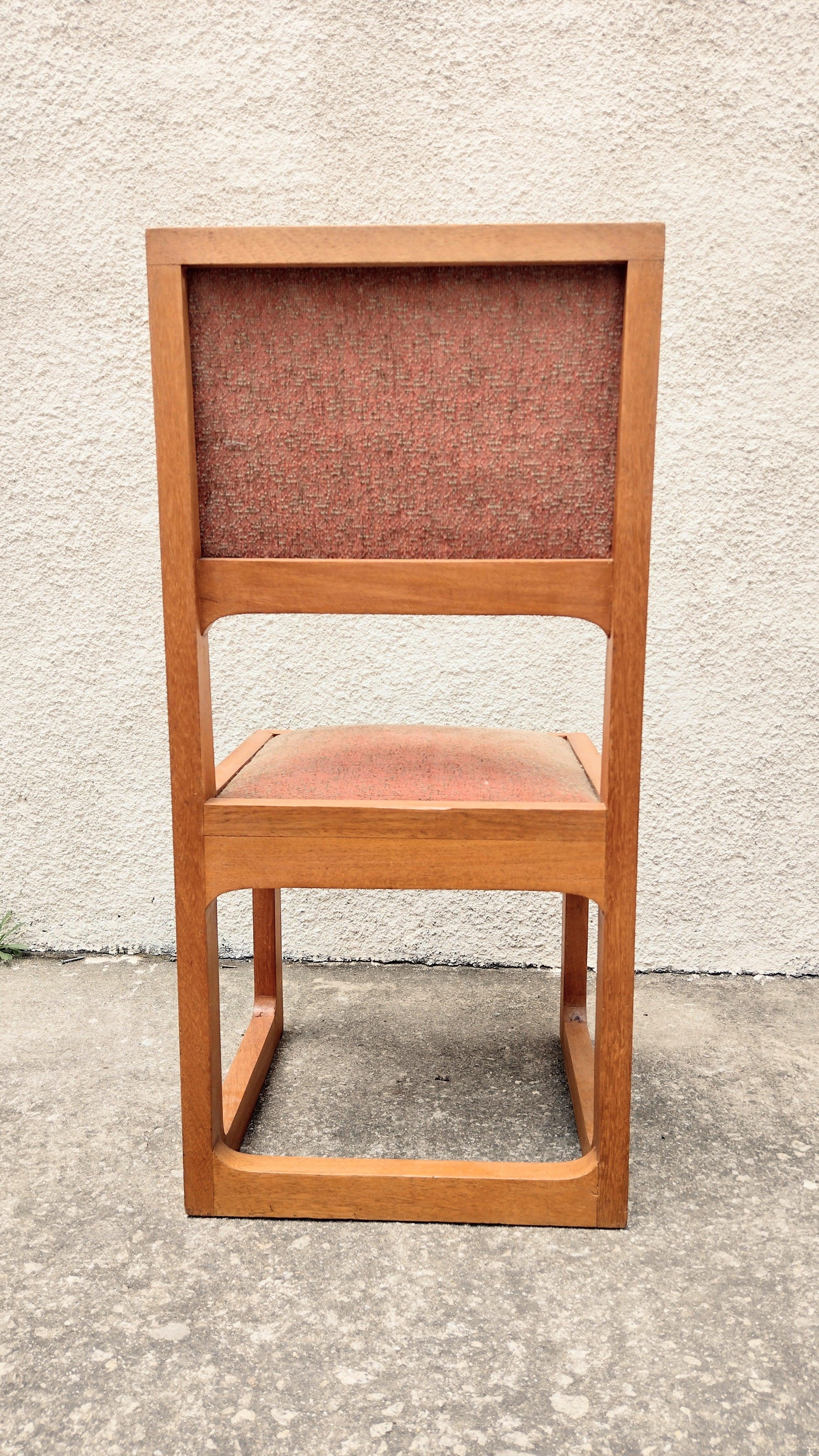 Modern Brazilian 70s Solid Cherry Wood Chairs, Set of 6 1