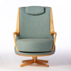 Fauteuil brésilien moderne en bois massif, textiles ou cuir