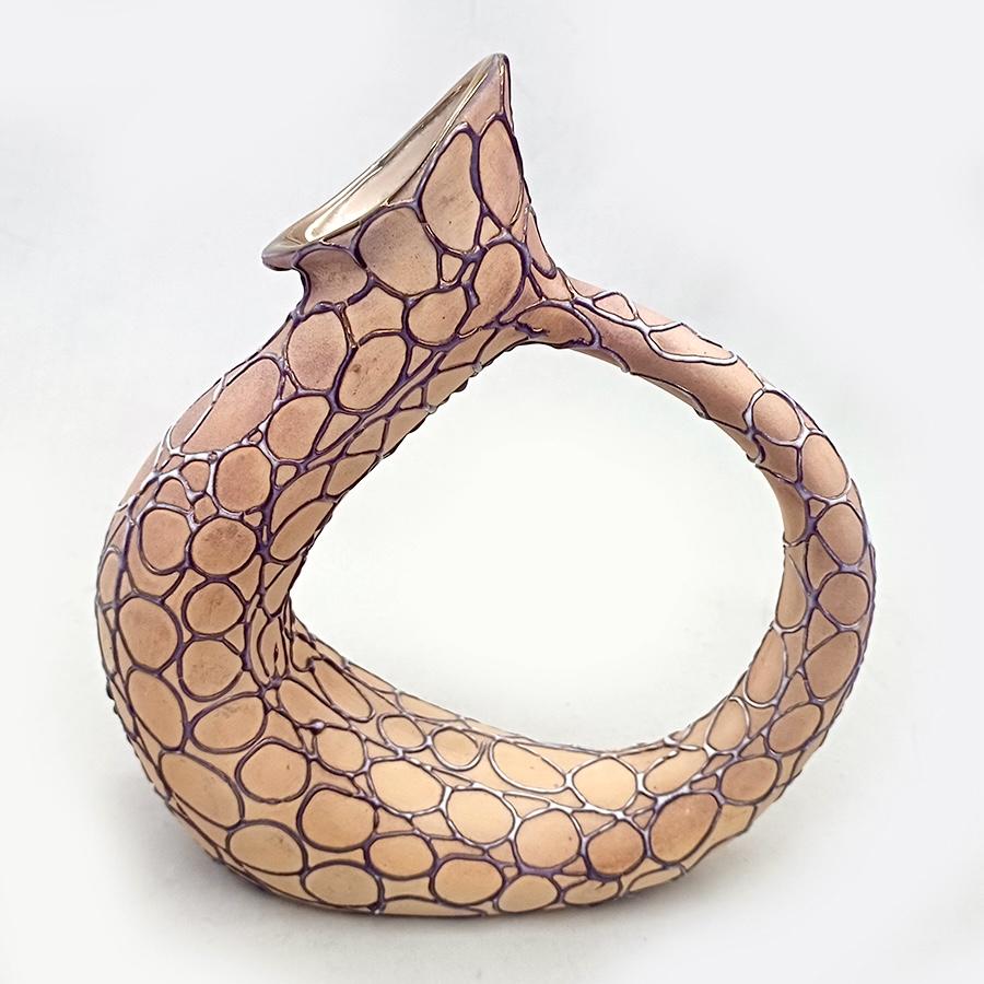 Modern Brazilian Ceramics. Enameled ceramic vase, c. 1960 In Good Condition For Sale In PARIS, FR