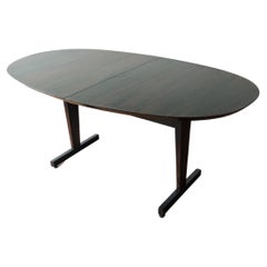Modern Brazilian Oval Table in Rosewood, 70s