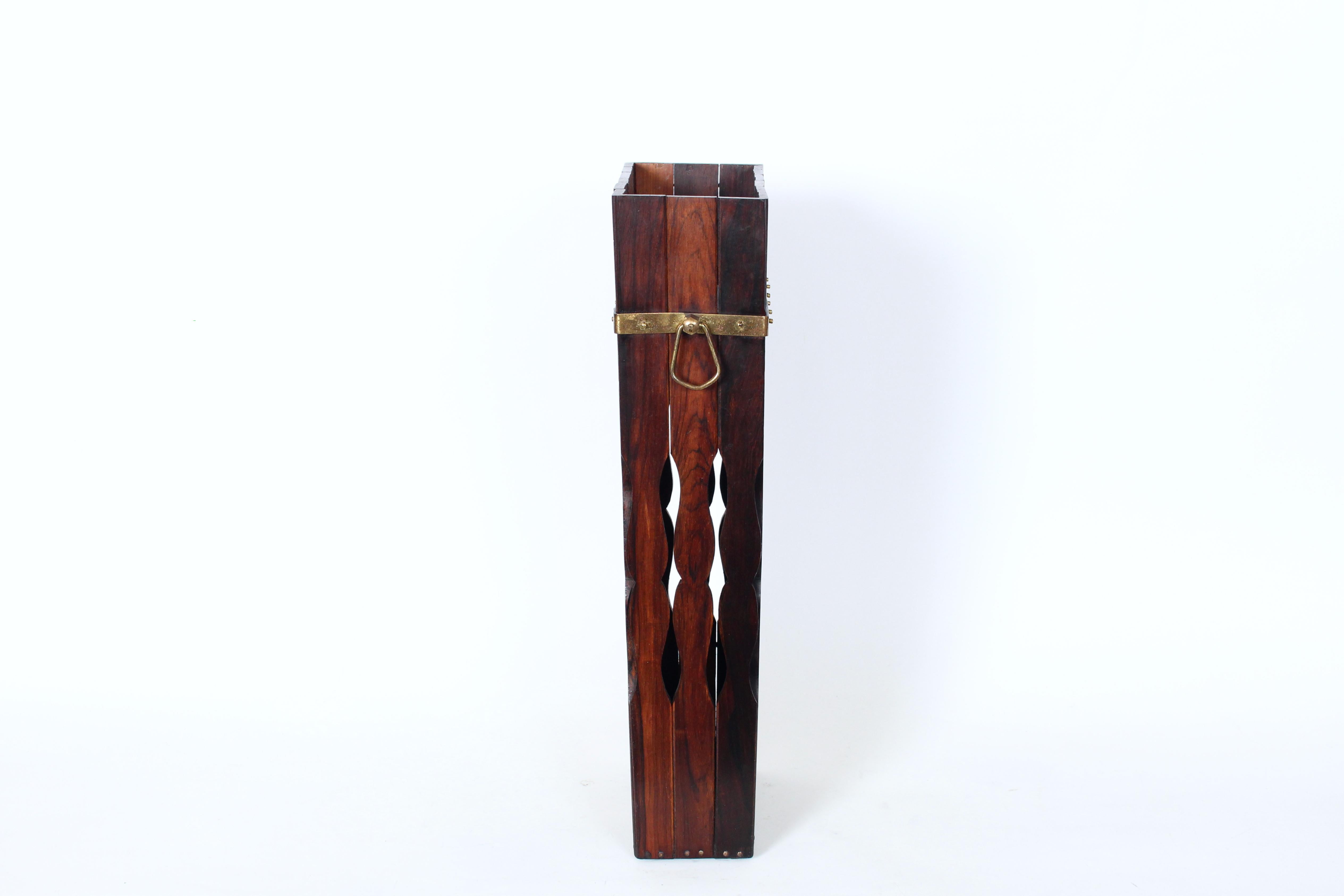 Mid-20th Century Modern Brazilian Rosewood Umbrella Stand, Cane Stand, Circa 1970 For Sale