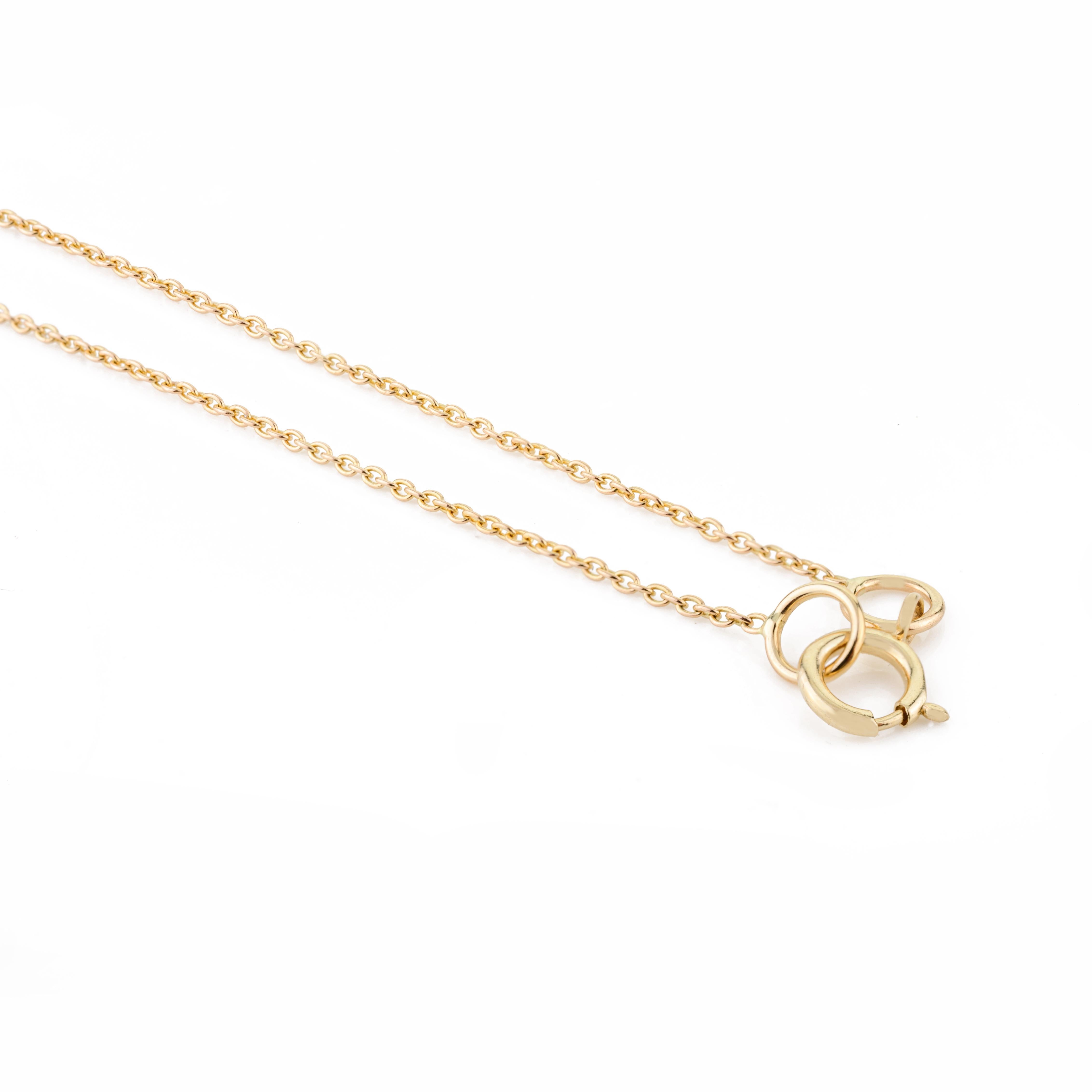 G Vs Round Diamond Everyday Solitaire Pendant Necklace Gift in 18k Yellow Gold In New Condition For Sale In New York, NY