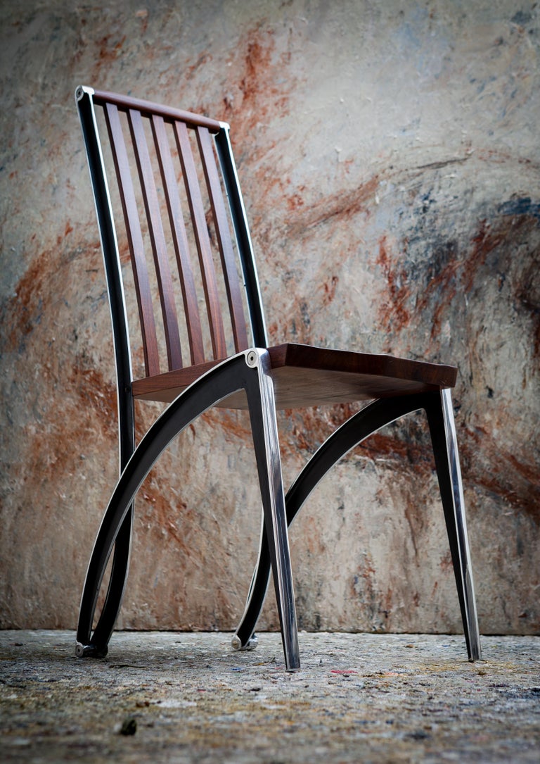Modern Sculpted Dining Chair, 'Mantìde' Series, designer Sebastian