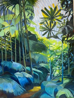 Plantas exóticas de jardín Conservatorio Escena interior Dramática Pintura grande