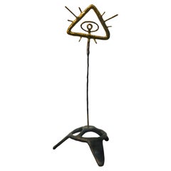Used Modern Abstract Bronz Sculpture "Eye of Providence"