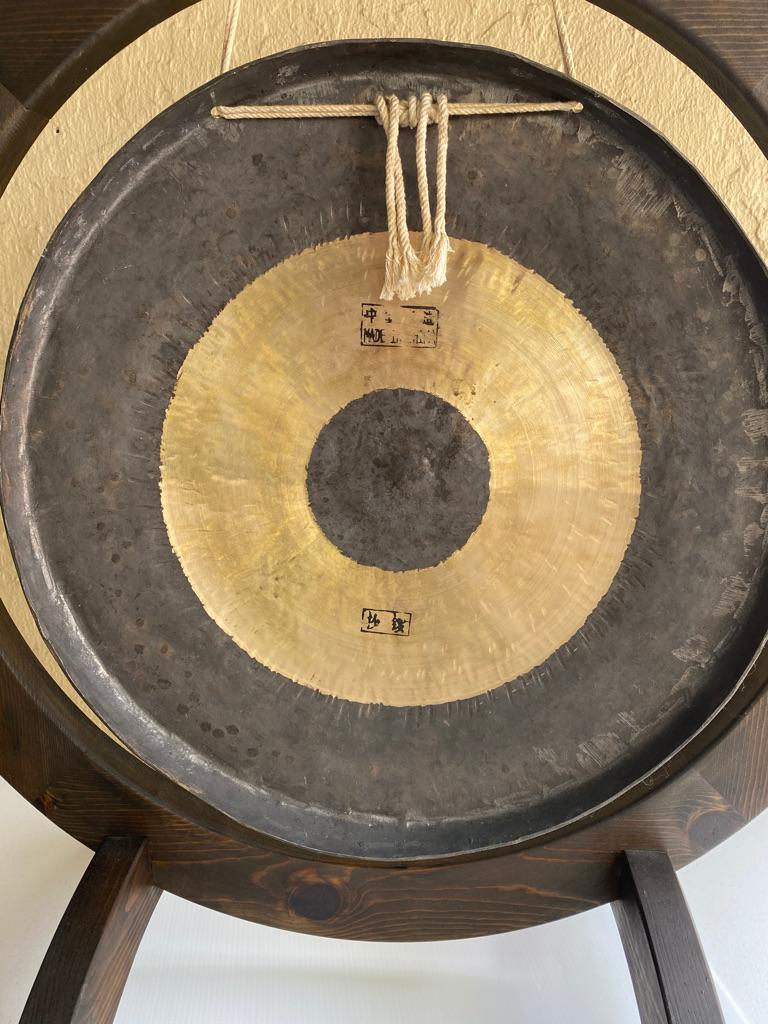 Chinese Export Modern Bronze and Brass Gong 