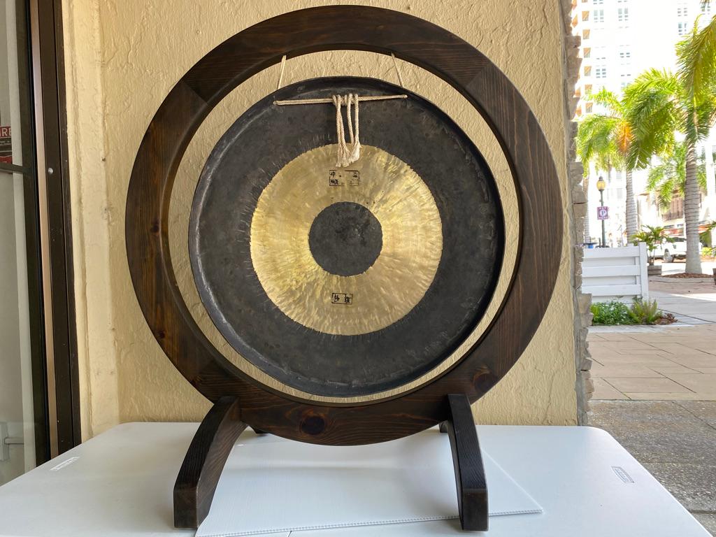 Chinese Modern Bronze and Brass Gong 