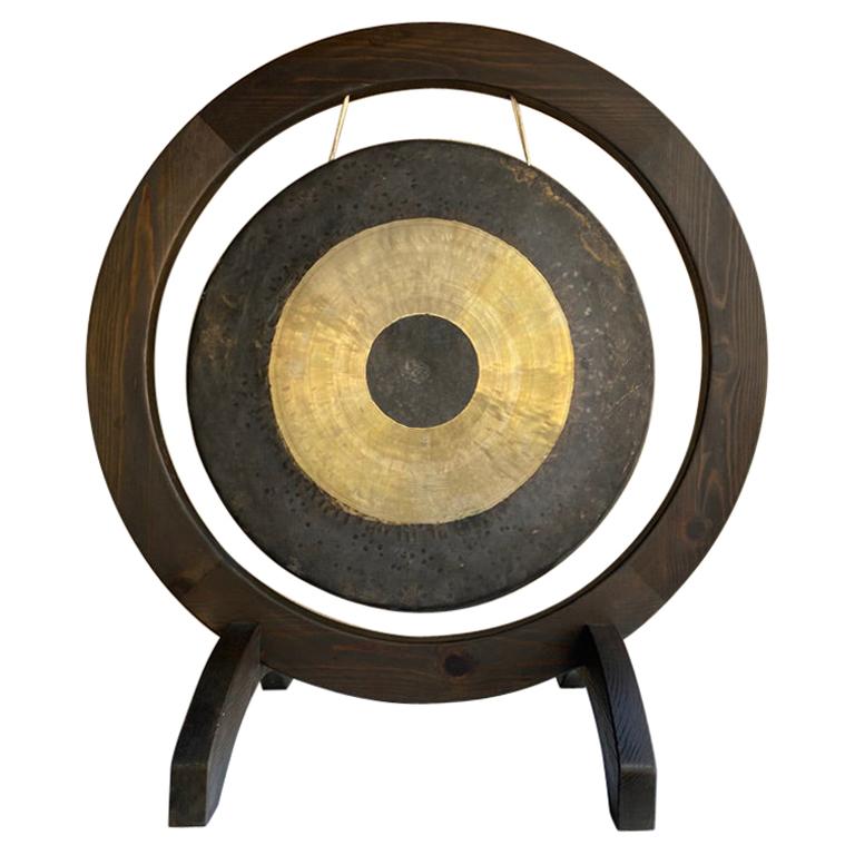 Modern Bronze and Brass Gong 
