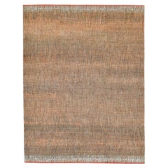 Tappeto moderno in lana annodata a mano bronzo e marrone 9
3
x12
1