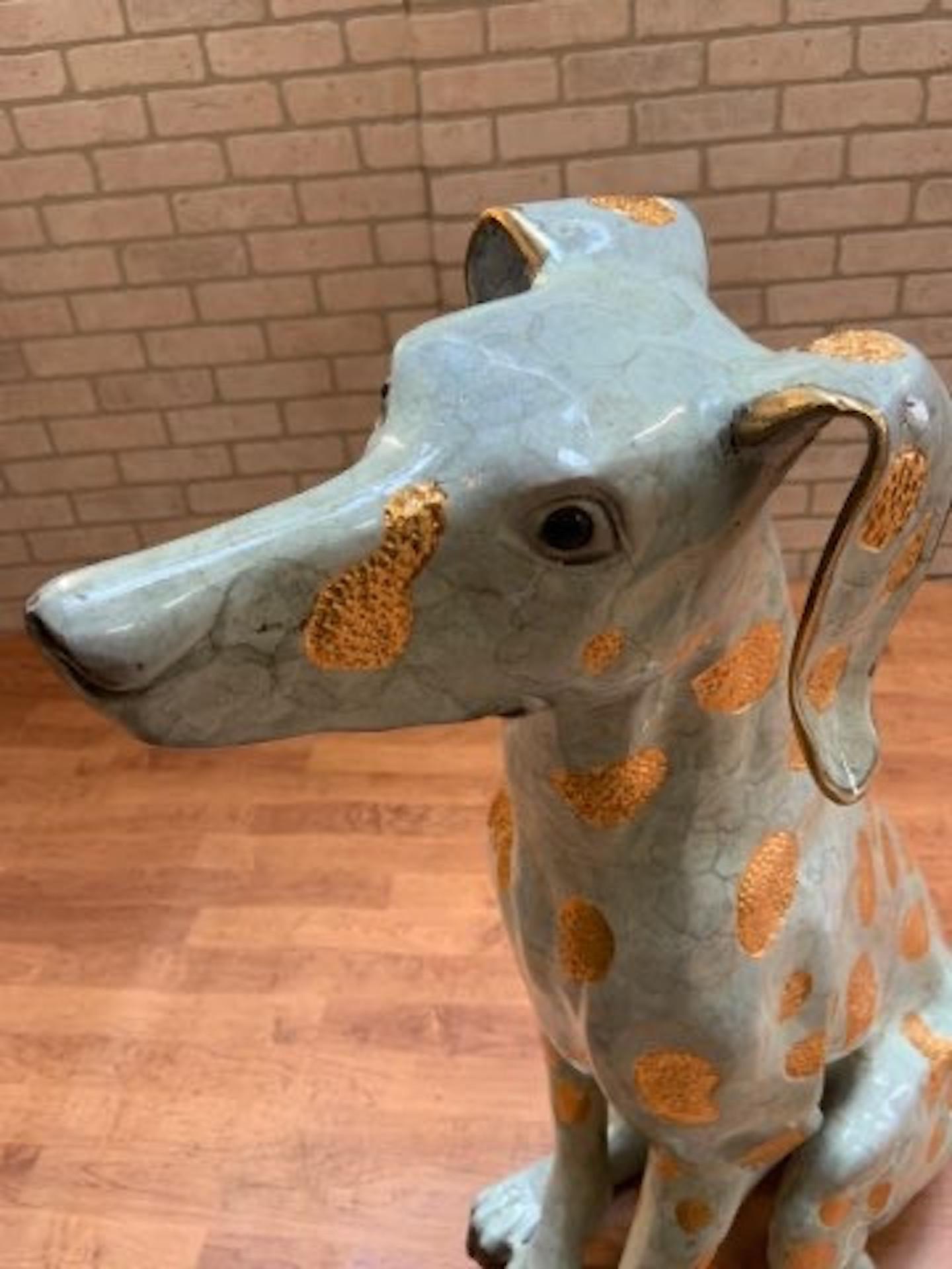 Modern Bronze Dalmatian Dog Statue - Set of 2 5