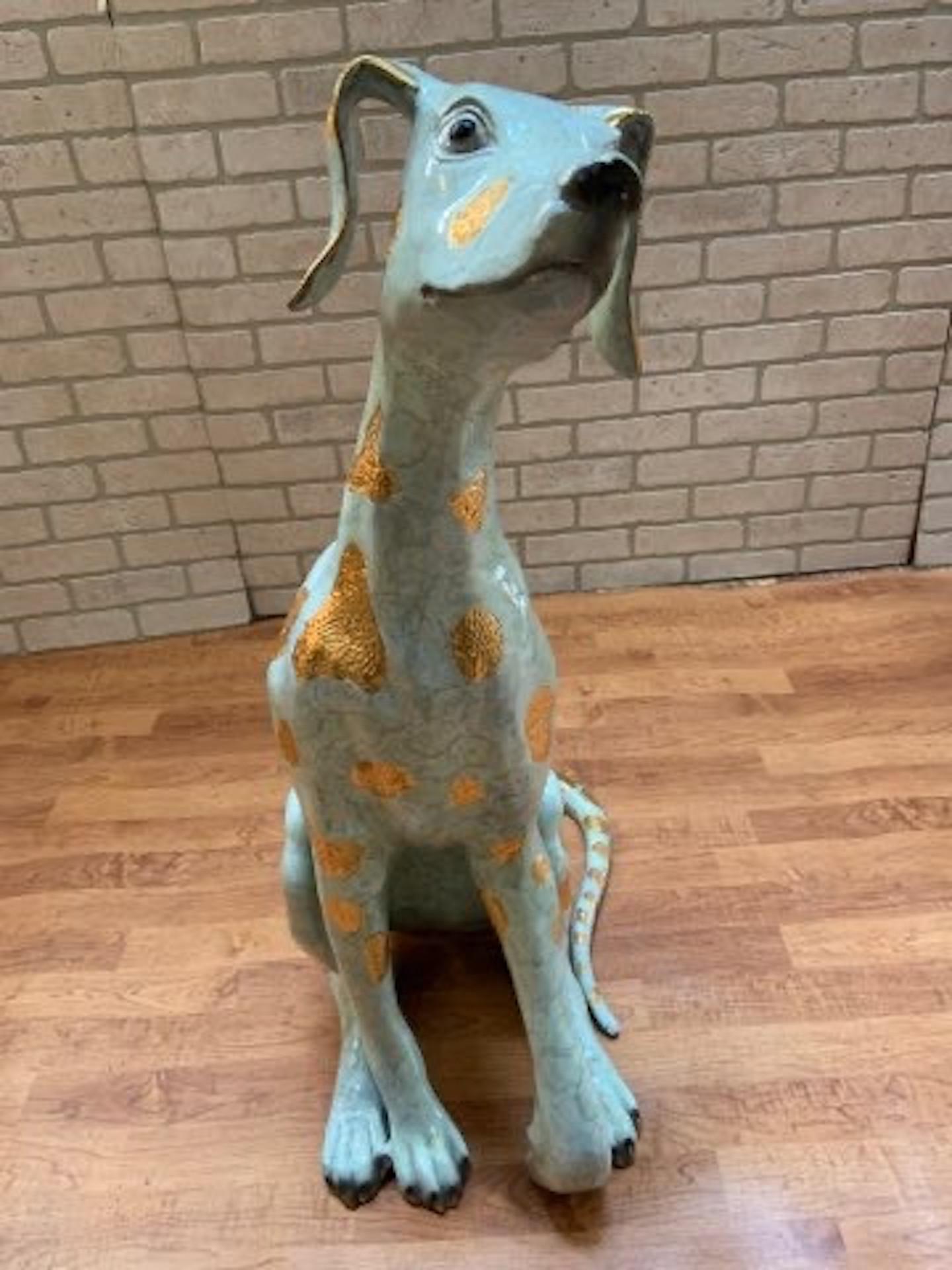 Modern Bronze Dalmatian Dog Statue - Set of 2 1