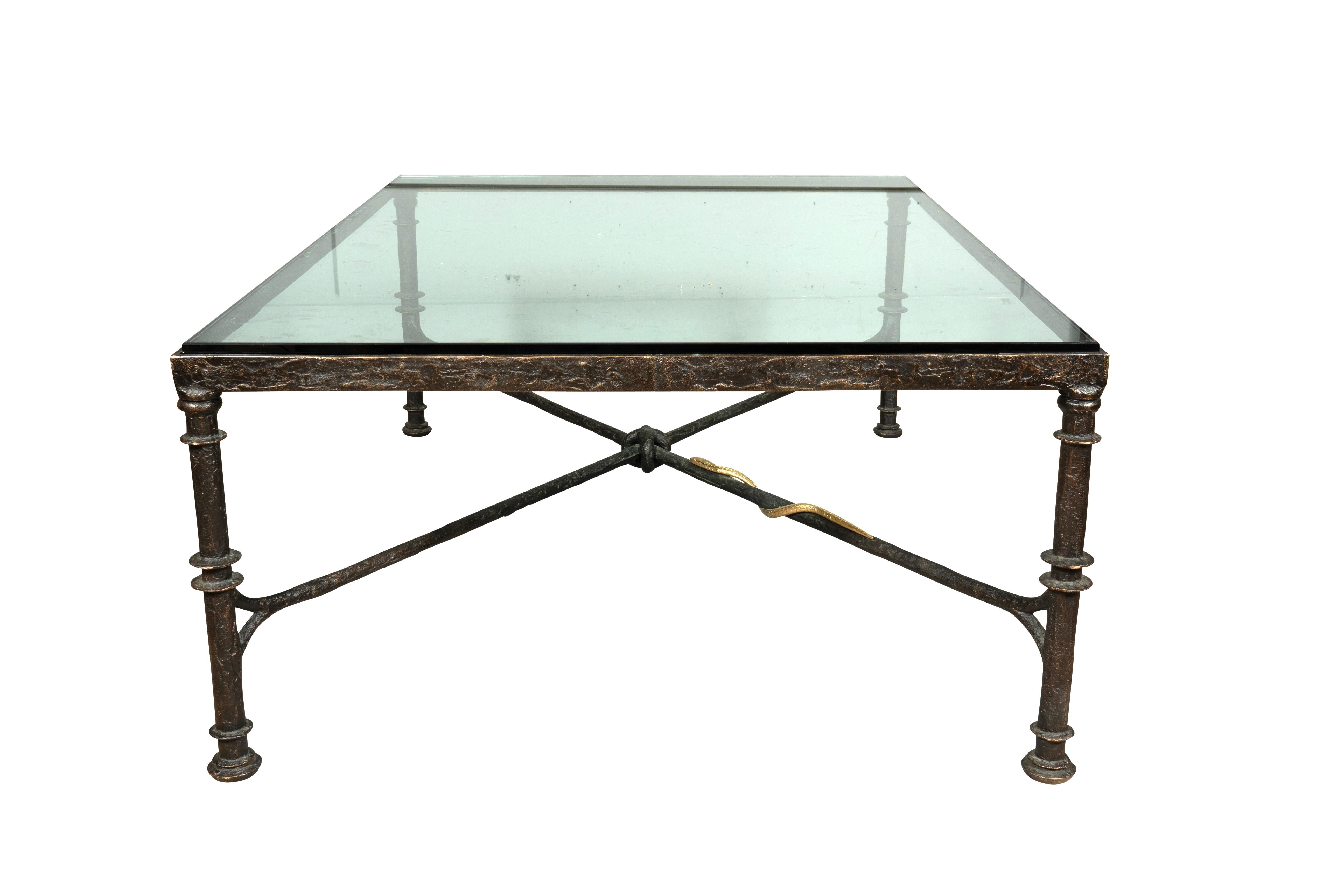 Americano Tavolino moderno in bronzo 