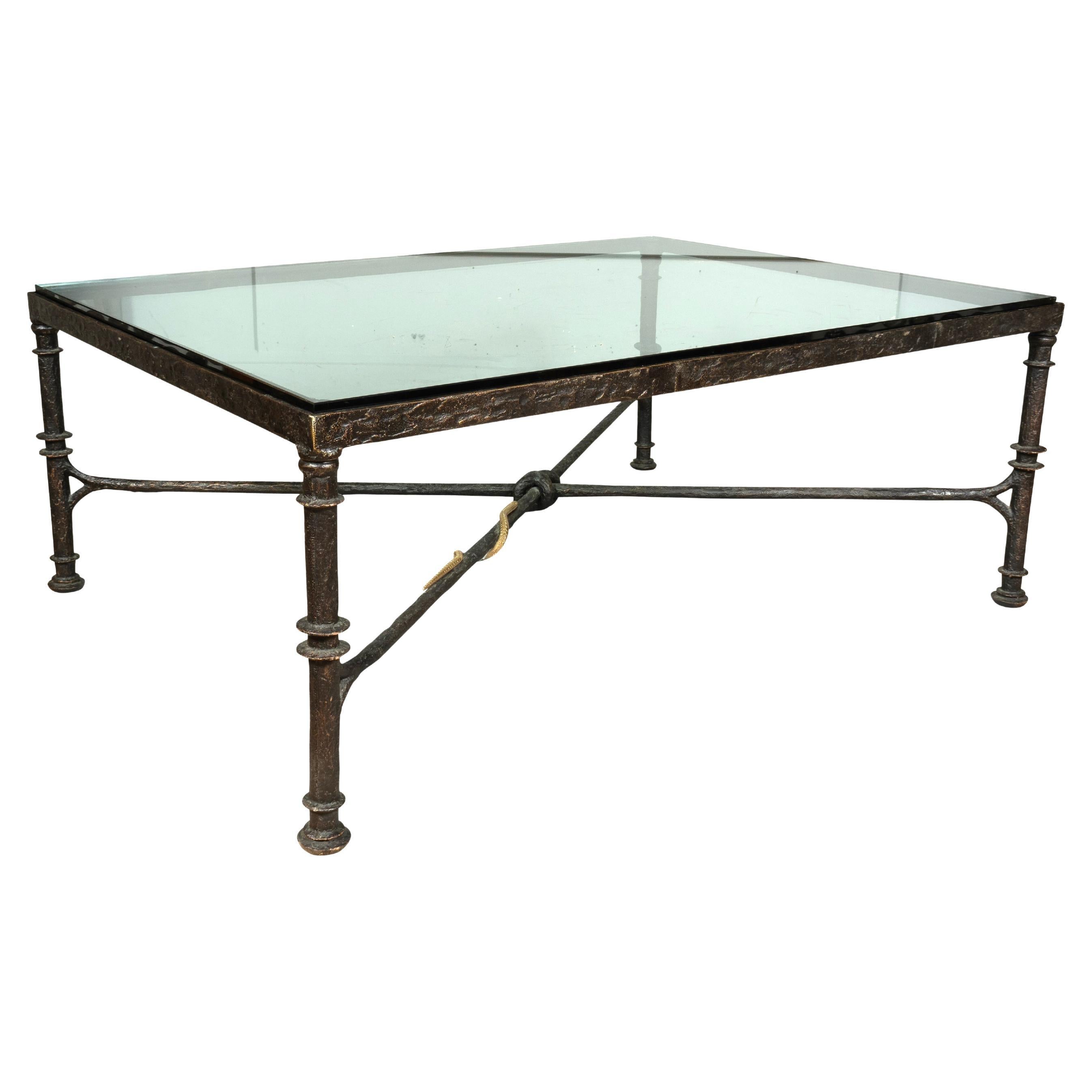Tavolino moderno in bronzo "Etrusco" di Christopher Chodoff in vendita
